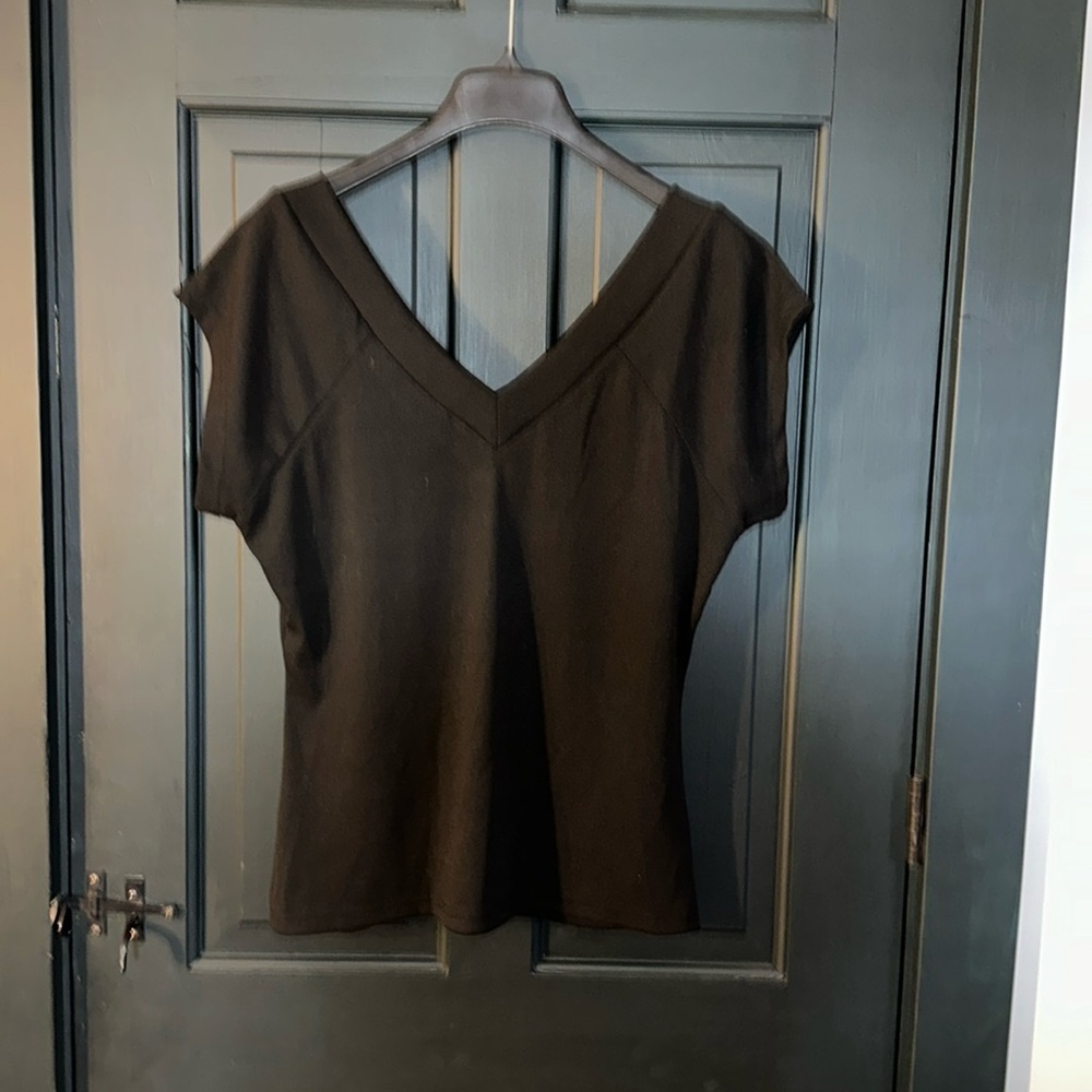 Cider double V-neck ribbed top size 1x (runs small fits like XL)